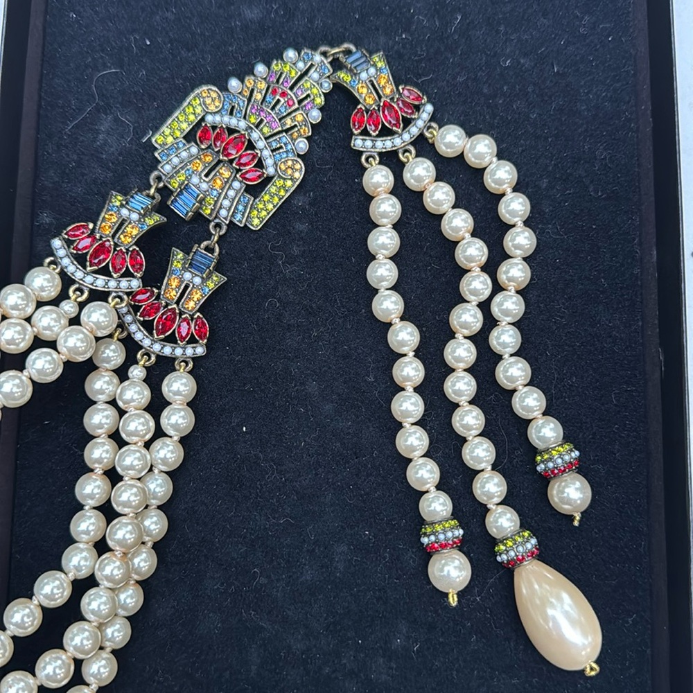 Heidi Daus Majestic Elegance cream Pearl multi strand necklace - show stopper! - Picture 11 of 17